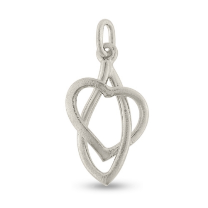 Billede af Vedhæng "Hugging Heart" 925s sølv