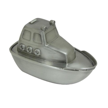 Billede af Nordahl Andersen sparebøsse fortinnet båd