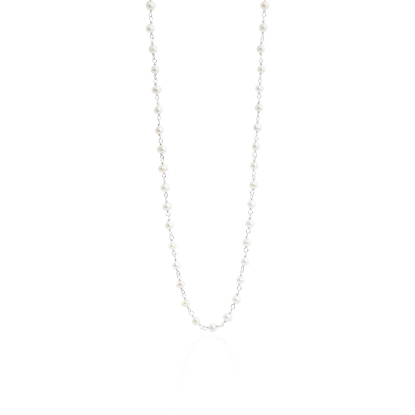 Billede af Susanne Friis Bjørner Halskæde sølv med hvide ferskvandsperler