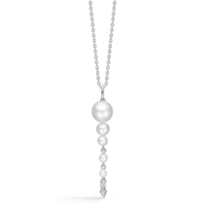 Billede af *Mads Z "Unicorn" halskæde sølv m. kulturperler og hvid topas (42-45 cm)