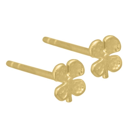 Billede af Aqua Dulce Clover øreringe forgyldt sølv