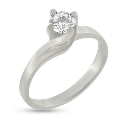 Billede af Ring m. 4 grab. fatn. syn sten, 4,5 mm. 925s.