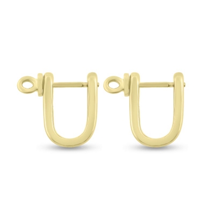 Billede af Ørestik sjækel i forgyldt sølv (1 par)