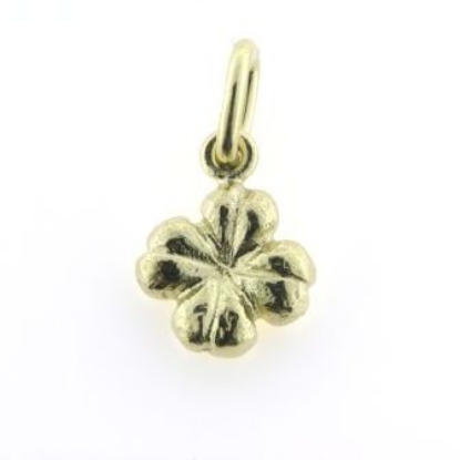 Billede af Vedhæng massiv firkløver,ovalt øsken, dia. 13,0 mm., tyk. 4,5 mm. 8 kt.