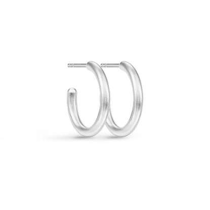 Billede af Julie Sandlau Classic medium hoops ørecreoler rhodineret sølv