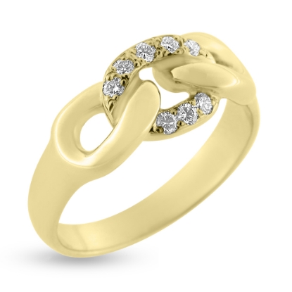 Billede af Loge ring, 8 brillanter a 0,02 w/vs. 14 kt. 