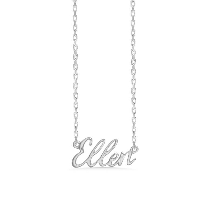 Billede af Studio Z "Name Tag - ELLEN" halskæde sølv (40-45 cm)