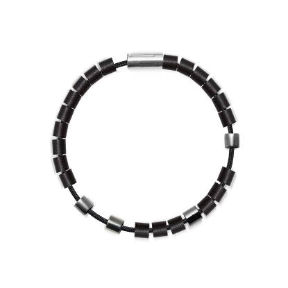 Billede af Mads Z Black Sun sølv armbånd "Trestles"