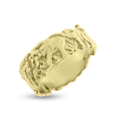 Billede af Ring med elefanter i guld
