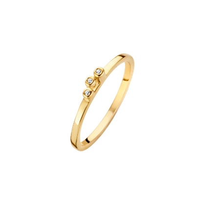Billede af Spirit Icons Bliss ring sølv forgyldt med syntetsike zirkonia str. 60