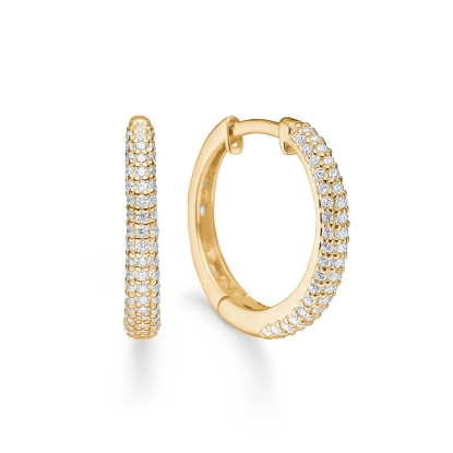 Billede af Mads Z "La Boheme" øreringe 8 kt. guld m. zirkonia