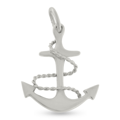 Billede af Vedhæng anker med ankertov 925s