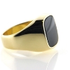 Billede af Ring, herrering med onyx sten, 8 kt. facon + 10,4 gr. (prisen er excl. guld)