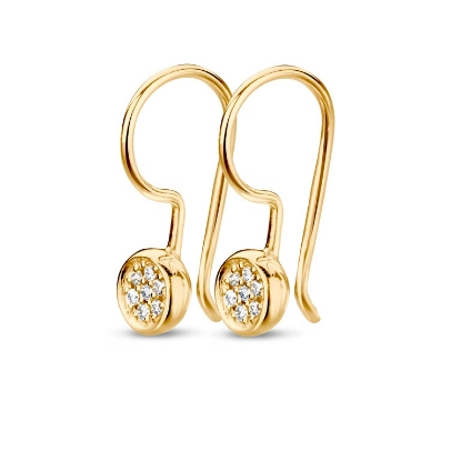 Billede af Spirit Icons Miran ørestikker 14 karat guld med ialt 0,07 ct. w/vs