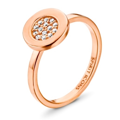 Billede af Spirit Icons, ring, Gaia, sølv rosafg, cz, str. 48