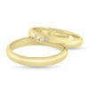 Billede af Vielses & Forlovelses ringe, d-ring 3* 0,01 w/vs. 8 kt. (br. 3,5 mm. tk. 1,5 mm.)