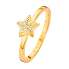 Billede af Spirit Icons ring DREAM sølv forgyldt cz str. 54