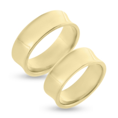 Billede af Vielses & Forlovelses ringe,hulkilet br. 7,3 mm.