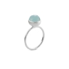 Billede af Susanne Friis Bjørner Ring sølv lyseblå krystal 8mm str. 56
