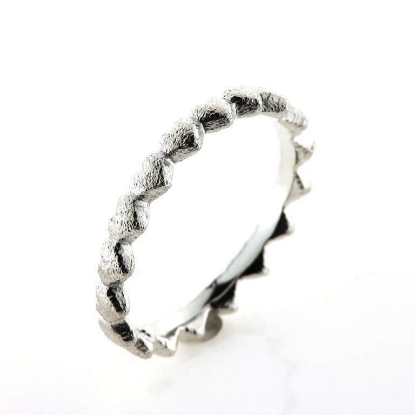 Billede af Ring hjerter sølv, sølv forgyldt, 8 kt., 14 kt., 14 kt. hvg. (hjertering)