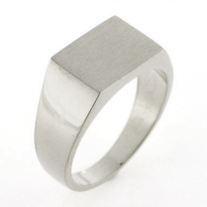 Billede af Herrering massiv lukket bund, plade 10*14 mm., 925s.