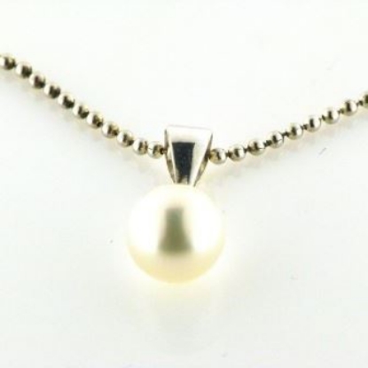 Billede af Vedhæng perle, fv. perle  6½-7 mm 925s