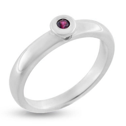 Billede af Ring m. ægte rubin 2½ m/m. 14 kt. hvg