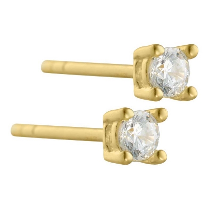 Billede af Aqua Dulce Big Kaya Clear øreringe forgyldt sølv m. cz