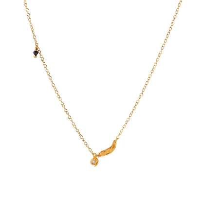 Billede af *STINE A Flow Splash halskæde forgyldt sølv m. cz (40 + 5 cm)