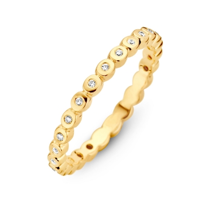 Billede af Spirit Icons Light ring forgyldt sølv cz str. 54
