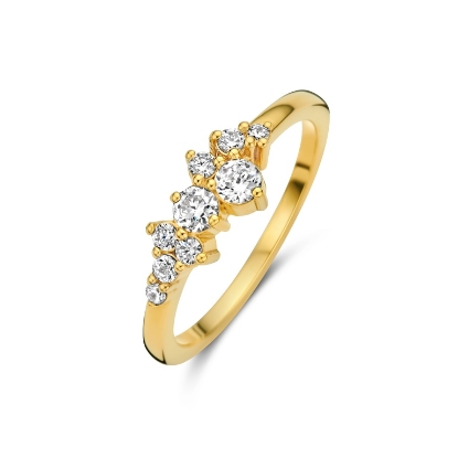 Billede af Spirit Icons Aria ring forgyldt sølv m. cz (str. 48)