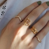 Billede af STINE A ring Wow/Mom sølv forgyldt (str 48-60)