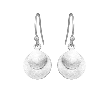 Billede af Susanne Friis Bjørner Ørering sølv to mønter 8 og 12 mm begge i sølv