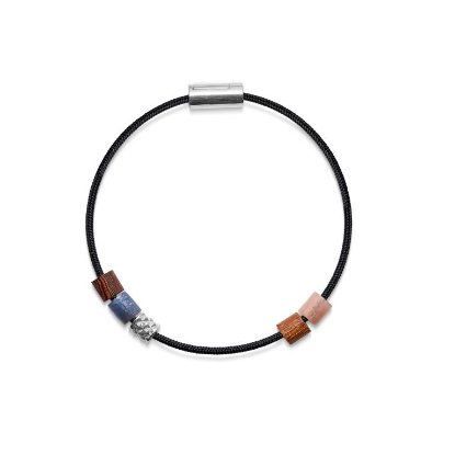 Billede af Mads Z Black Sun sølv armbånd "Cloud Break"