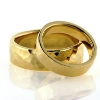 Billede af 1 par vielsesringe hamret 14 kt. facon + 20,1 gr. (prisen er excl. guld)