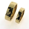 Billede af 1 par vielsesringe hamret 14 kt. facon + 20,1 gr. (prisen er excl. guld)