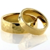 Billede af 1 par vielsesringe hamret 14 kt. facon + 20,1 gr. (prisen er excl. guld)