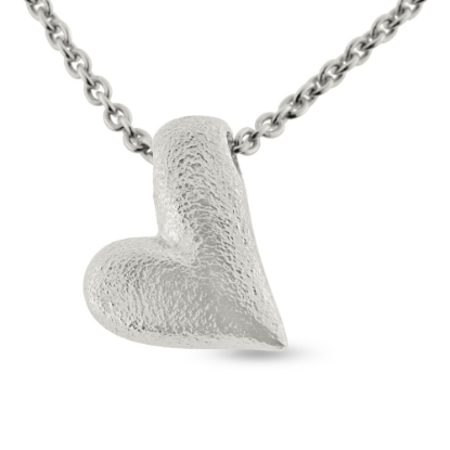 Billede af Vedhæng hjerte, massivt med hul til kæde 925s.