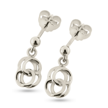 Billede af Ørehængere "Bismark" i 14 kt. hvidguld