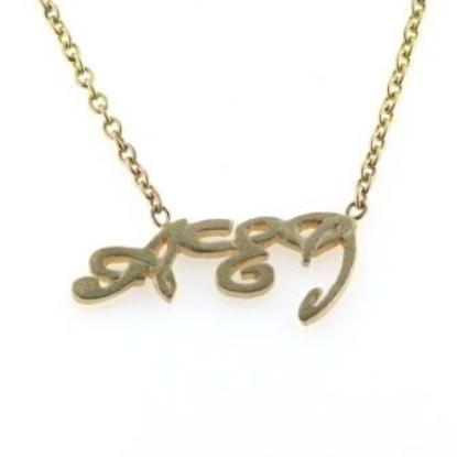 Billede af Slipsekæde med udsavet monogram 14 kt.