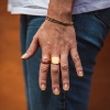 Billede af IX Studios Octagon Signet ring sølv forgyldt (str 54)
