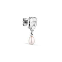 Billede af Jane Kønig Drippy Earstud with Pearl Pendant sølv  (1stk) venstre