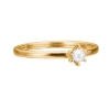 Billede af Enamel Copenhagen,ring petit pearl sølvfg, 4mm hvid fvp str 54