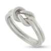 Billede af Ring råbåndsknob 14 kt. 585 hvg. hvidguld (str. -59)