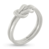 Billede af Ring råbåndsknob 14 kt. 585 hvg. hvidguld (str. -59)