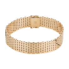 Billede af Armbånd mursten 14kt 13rk bredde 13,0mm 18,5cm