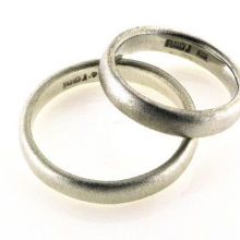 Billede af Viel. & Forlov. ringe, fin sand 925 s...