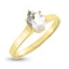 Billede af Ring "Glory" m. synt. sten 8 kt. facon + 2,5 gr. (prisen er excl. guld)