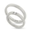 Billede af Vielses & Forlovelses ringe, d-ring 0,07 w/vs. 14 kt. hvg..(br. 3,1-tk. 1,9 mm.)