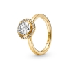 Billede af Pandora Funklende Rund Halo ring forgyldt metalblanding (str. 48-60)